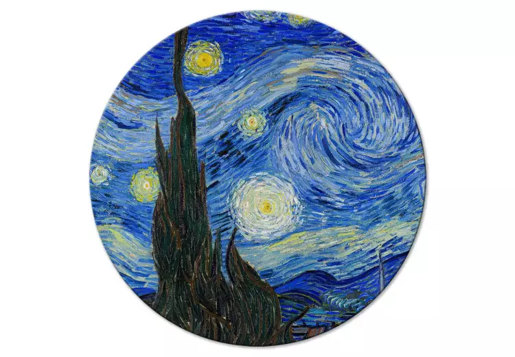 Gwiaździsta noc, Vincent Van Gogh - ciemne niebo nad miastem