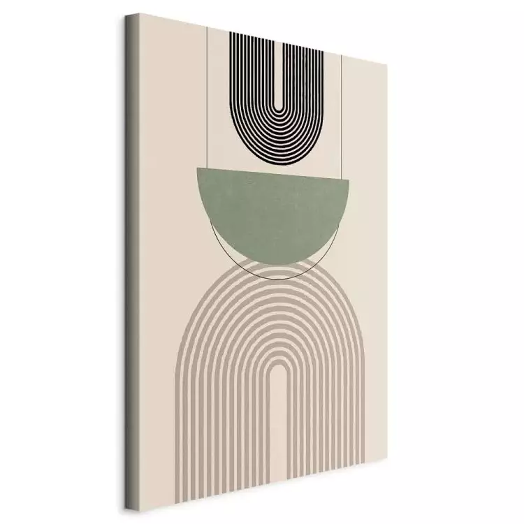 Abstrakcja - formy geometryczne - czarny, zielony i brązowy