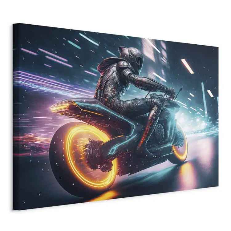 Prędkość światła - motocyklista podczas nocnego wyścigu po mieście