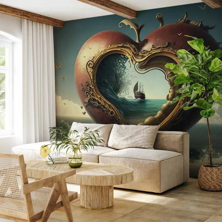 Statek w sercu - inspirowany dziełami Daliego surrealistyczny pejzaż