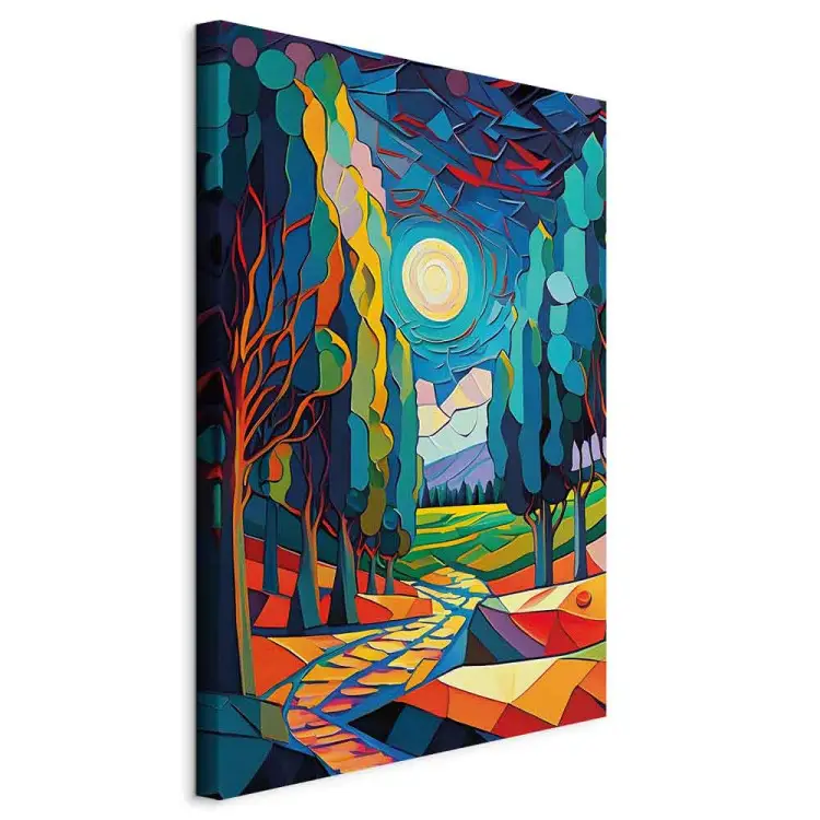 Nowoczesny pejzaż - kolorowa kompozycja inspirowana Van Goghiem