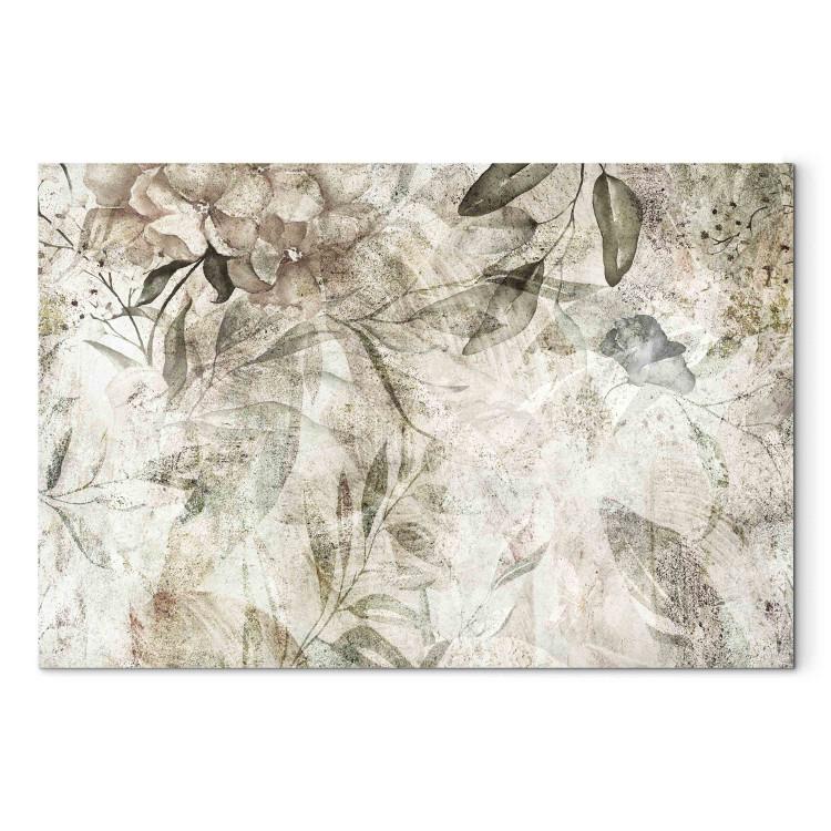 Obraz XXL Piękne tło - motyw kwiatów na starej powierzchni w kolorach patyny [Large Format]