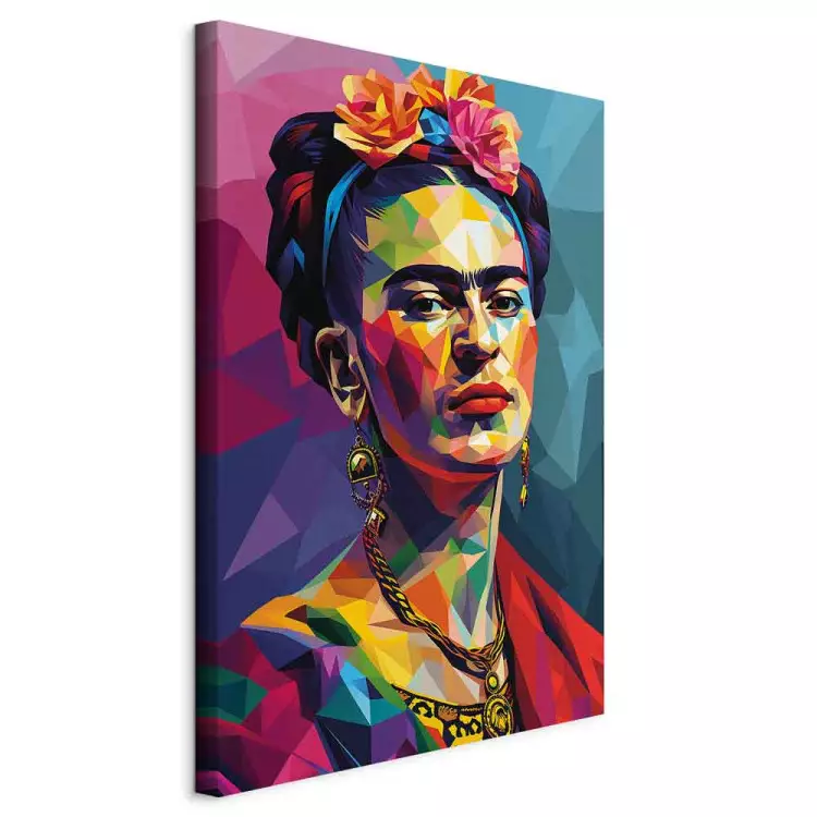 Frida Kahlo - geometryczny portret malarki w stylu Picasso