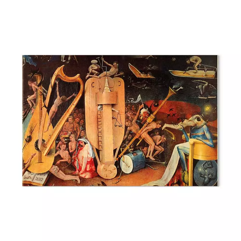 Reprodukcja Piekło (fragment) - obraz na ścianę malarza: Hieronim Bosch ...