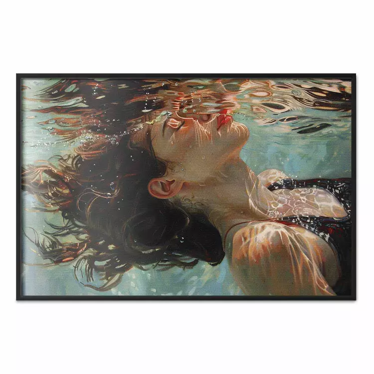 Podwodny spokój - kobieta unosząca się pod powierzchnią wody
