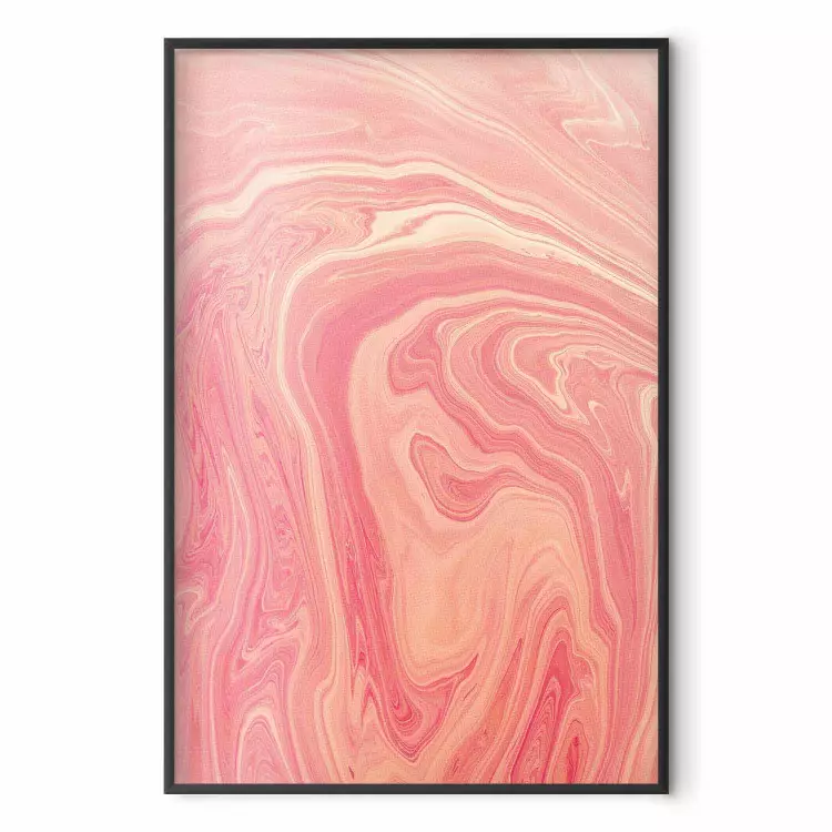 Różowa fala - płynne wzory w pastelowych odcieniach na jasnym tle