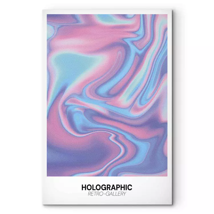 Holo-dream - tęczowe fale i gradienty w stylu retro na białym tle