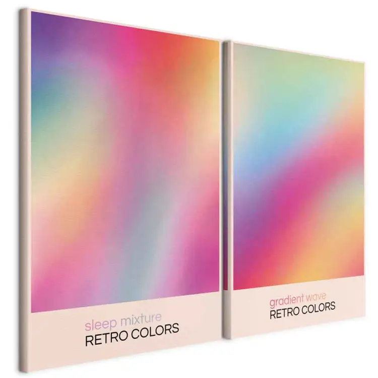 Pastelowy gradient - subtelne przejścia w stylu retro