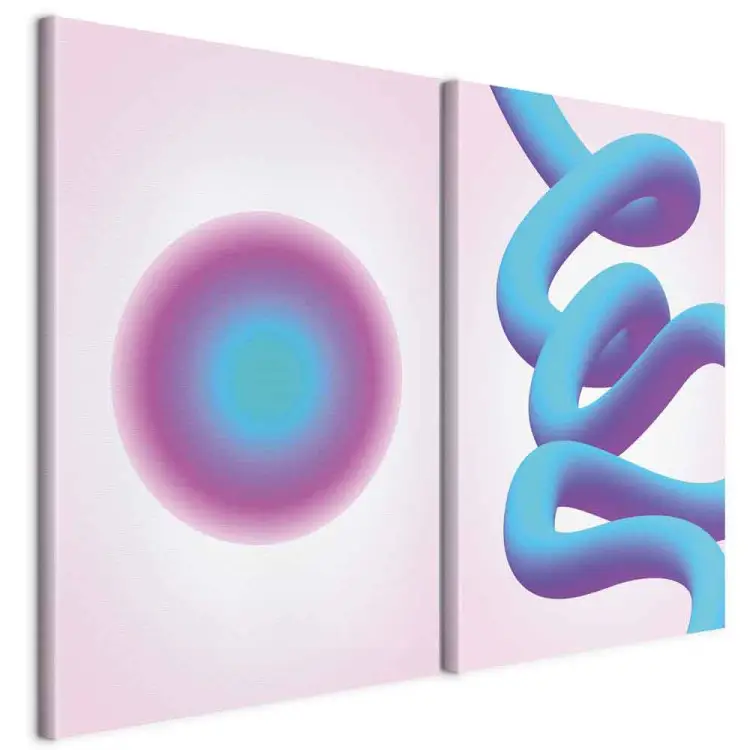 Kolorowy wir - spiralny gradient i purpurowo-niebieskie tło