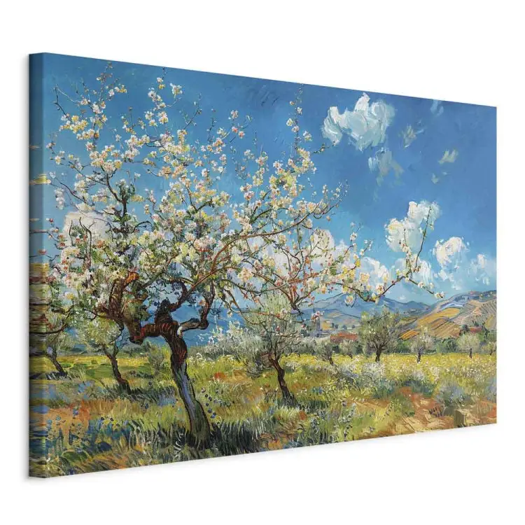 Kwitnący Sad - inspirowany Van Goghiem wiosenny krajobraz