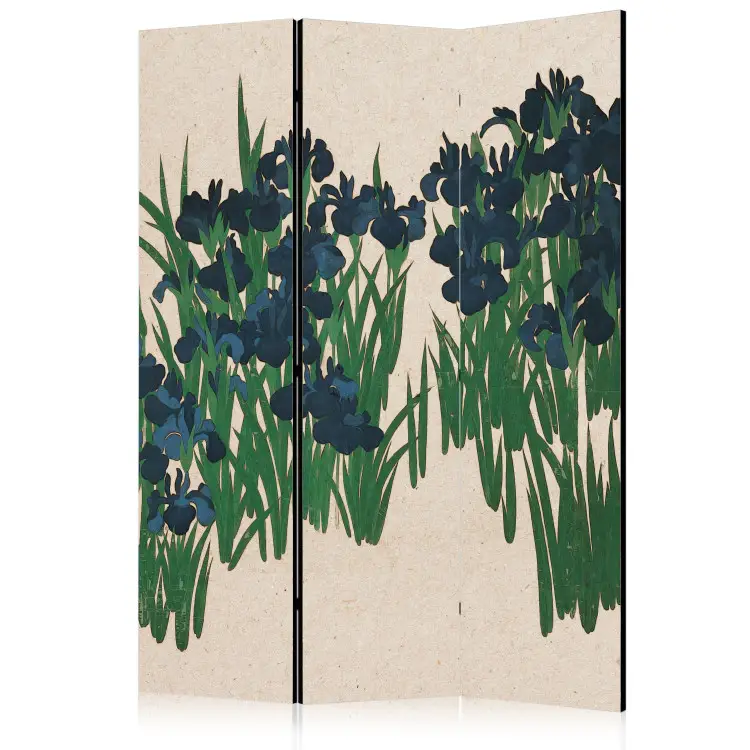Kōrin Ogata - Niebieskie irysy na jasnym tle