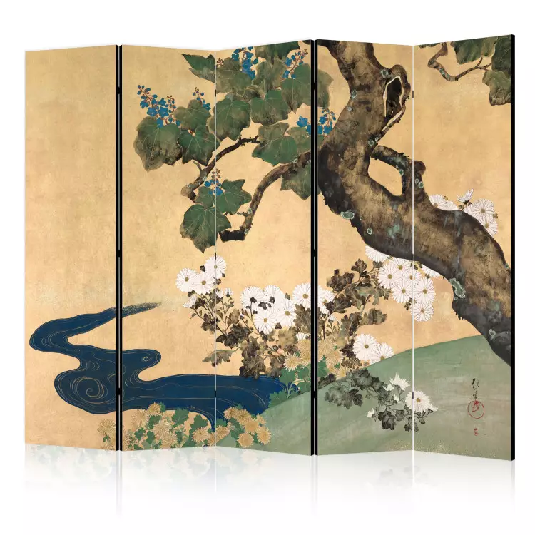 Sakai Hoitsu - Chryzantemy i paulownie