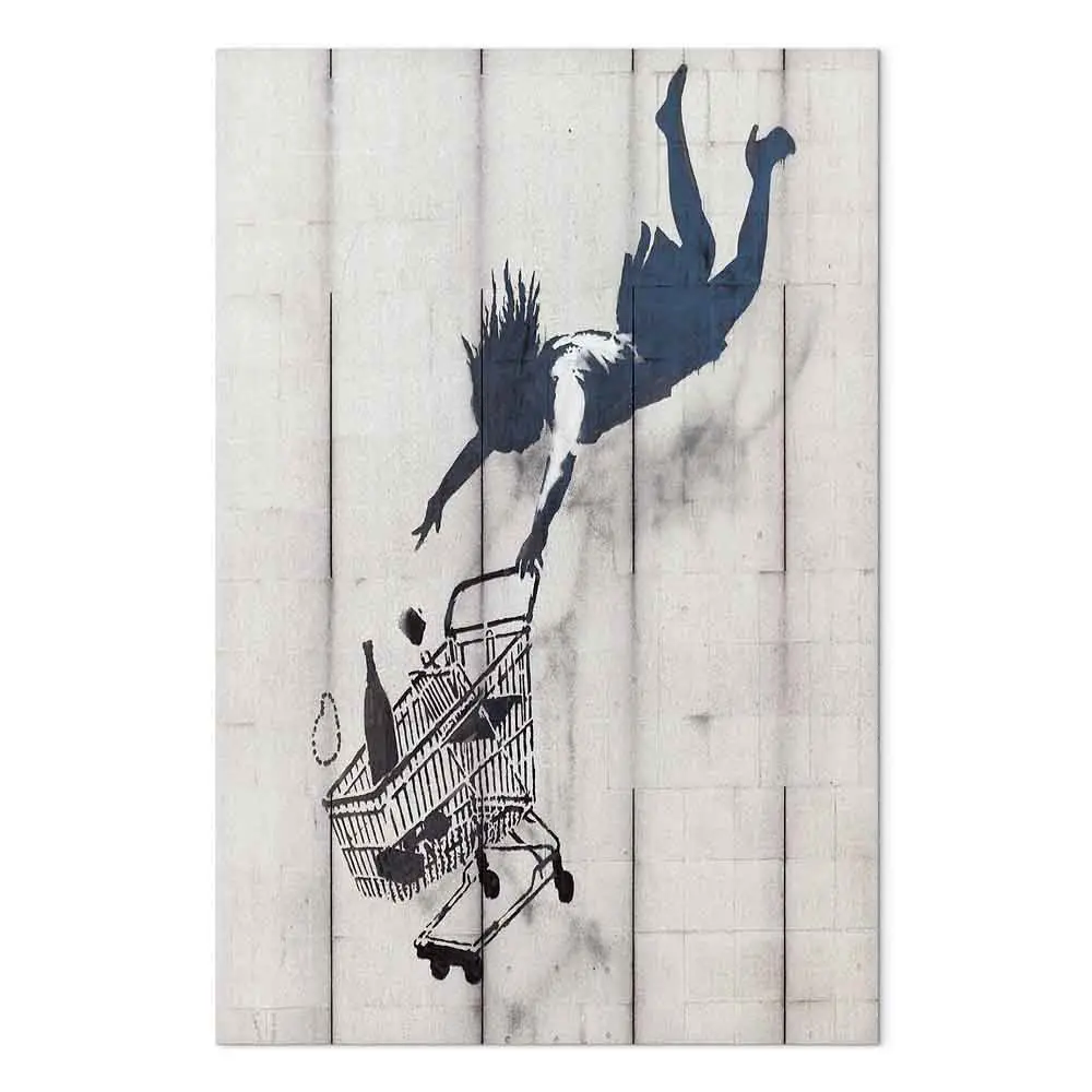 Obraz Shop Til You Drop by Banksy drukowany na płótnie na ścianę