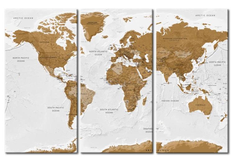 Obraz na płótnie Mapa świata: Biała poezja