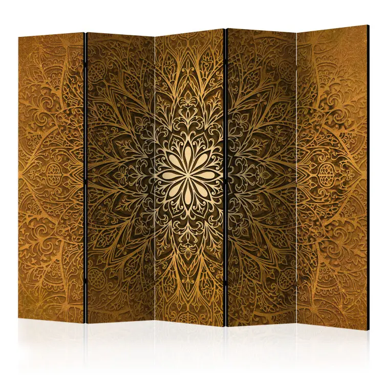 Święty krąg II - brązowa mandala z motywem orientalnych ornamentów