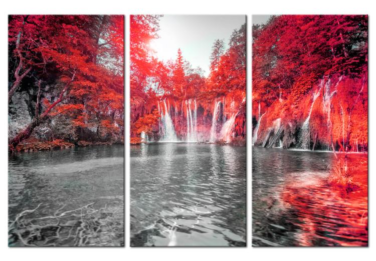 Obraz na płótnie Wodospady rubinowego lasu