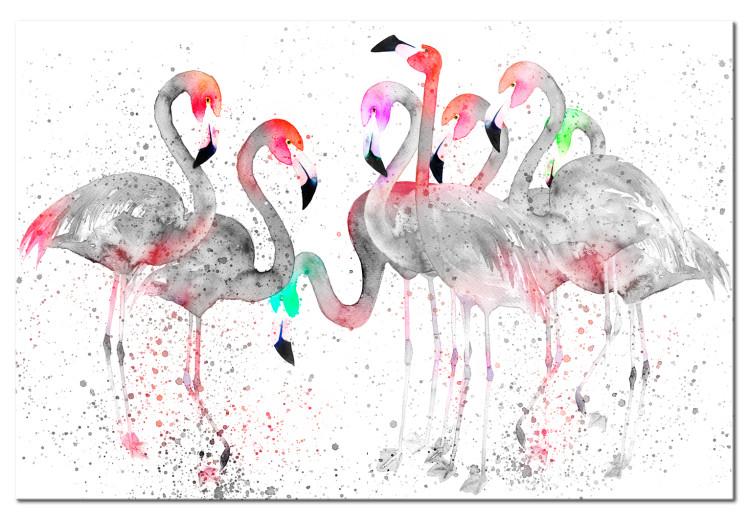 Obraz na płótnie Taniec flamingów