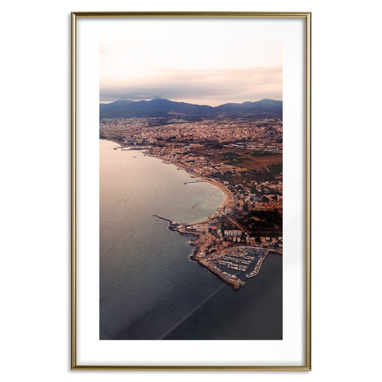 Plakat Gorąca Hiszpania - pejzaż nabrzeża Majorki widziany z lotu ptaka 144800 additionalImage 22