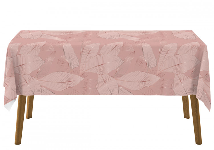Obrus na stół Różowe wino - graficzne liście w odcieniach różu w stylu glamour 147200 additionalImage 4