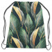 Worek plecak Złoto-zielone egzotyczne liście - roślinny wzór w modnym stylu 147400 additionalThumb 2
