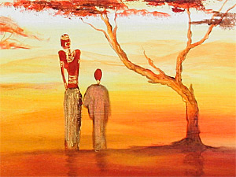 Obraz Taniec Afryki (1-częściowy) - krajobraz z drzewami i zachodem słońca 47200 additionalImage 3