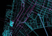 Fototapeta Mapa Manhattanu - plan dzielnicy Nowego Jorku na czarnym tle 131610 additionalThumb 3