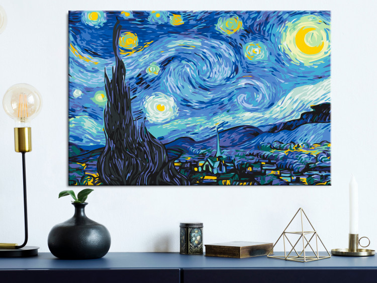 Obraz do malowania po numerach Gwiaździsta noc Van Gogha 132410 additionalImage 2