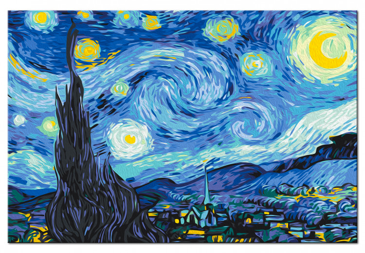 Obraz do malowania po numerach Gwiaździsta noc Van Gogha 132410 additionalImage 5