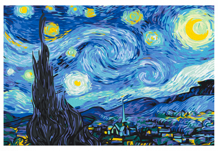 Obraz do malowania po numerach Gwiaździsta noc Van Gogha 132410 additionalImage 6