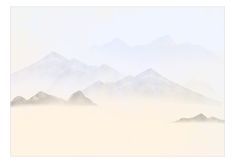 Fototapeta Góry we mgle - akwarelowy pejzaż ze spiczastymi szczytami górskimi 144710 additionalImage 1