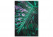 Obraz do malowania po numerach Świeżość poranka - zielony liść palmowy z kroplami wody 146210 additionalThumb 4