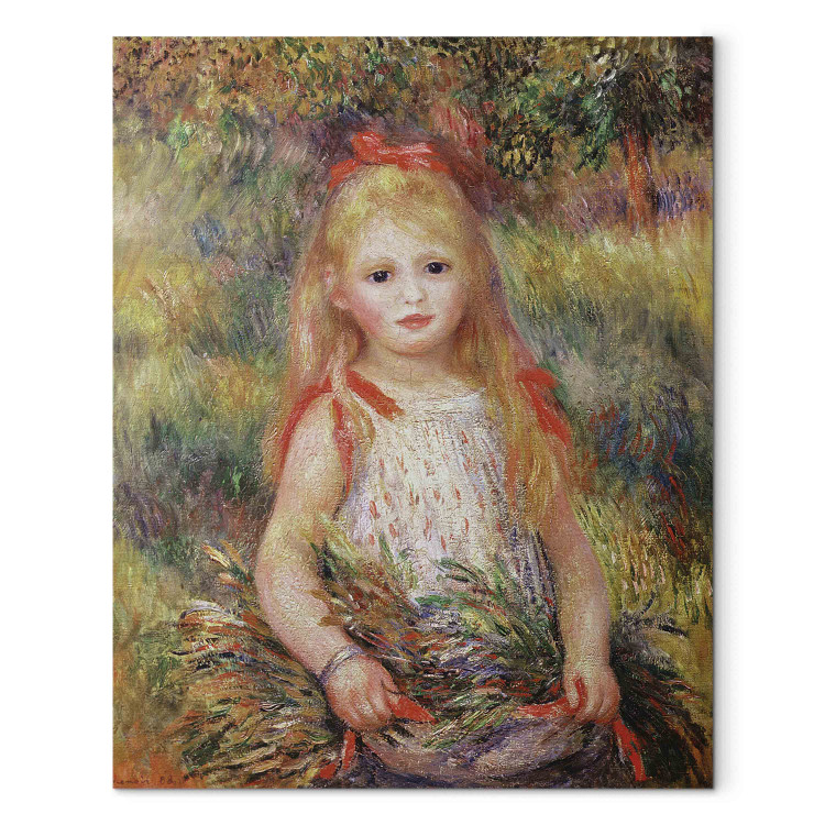 Reprodukcja obrazu Little Girl Carrying Flowers, or The Little Gleaner 152410