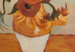 Obraz Kwiaty inspirowane Van Goghiem (1-częściowy) - słoneczniki w wazonie 48610 additionalThumb 3