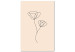 Obraz Linearny kwiat - minimalistyczna kompozycja na beżowym tle 146320