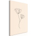 Obraz Linearny kwiat - minimalistyczna kompozycja na beżowym tle 146320 additionalThumb 2