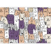 Fototapeta Sympatyczne zwierzęta - zabawna abstrakcja z psami w ciepłych barwach 129030 additionalThumb 3