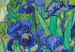 Obraz w kształcie koła Irysy autorstwa Vincenta van Gogha - niebieskie kwiaty na łące 148740 additionalThumb 4