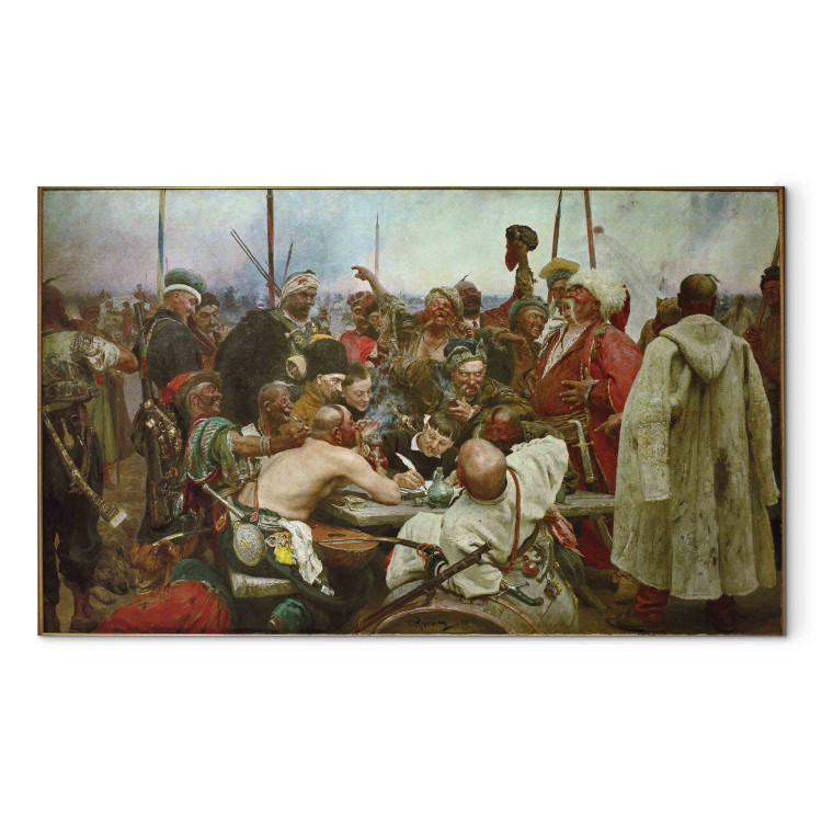 Reprodukcja obrazu The Zaporozhye Cossacks writing a mocking letter to the Turkish sultan Mehmet IV 158240