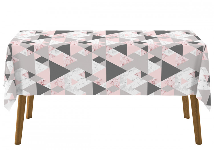Obrus na stół Pudrowe trójkąty - geometryczny, minimalistyczny motyw w odcieniach różu 147260 additionalImage 4