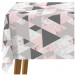 Obrus na stół Pudrowe trójkąty - geometryczny, minimalistyczny motyw w odcieniach różu 147260