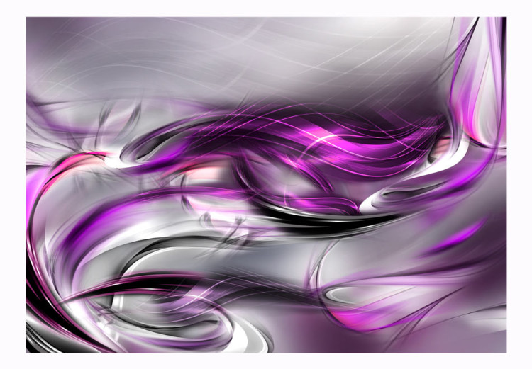 Fototapeta Abstrakcyjna kompozycja - deseń w różowe fale na szarym tle z blaskiem 61360 additionalImage 1