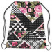 Worek plecak Kwiatowy patchwork - geometryczna, czarno-biała wycinanka z kwiatami 147370 additionalThumb 2
