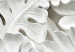Obraz koło Wyrzeźbiona natura - deseń z białymi liśćmi z kamienia 148670 additionalThumb 2