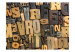 Fototapeta Literki - litery imitujące drewno w różnych kształtach i odcieniach 60880 additionalThumb 1