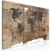 Obraz Mapa świata: Drewniana mozaika (3-częściowy) 122201 additionalThumb 2