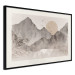 Plakat Pejzaż wabi-sabi - wschód słońca i skaliste gór w japońskim stylu 145101 additionalThumb 8