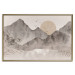 Plakat Pejzaż wabi-sabi - wschód słońca i skaliste gór w japońskim stylu 145101 additionalThumb 12