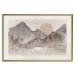 Plakat Pejzaż wabi-sabi - wschód słońca i skaliste gór w japońskim stylu 145101 additionalThumb 11