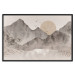 Plakat Pejzaż wabi-sabi - wschód słońca i skaliste gór w japońskim stylu 145101 additionalThumb 27