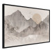 Plakat Pejzaż wabi-sabi - wschód słońca i skaliste gór w japońskim stylu 145101 additionalThumb 21